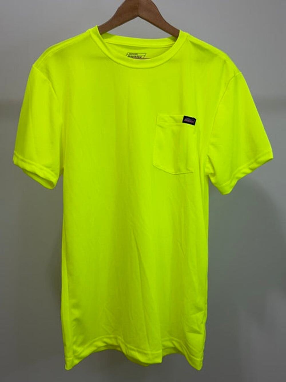 Genuine Dickies Neon Yellow Pocket Tee SzM NWOT